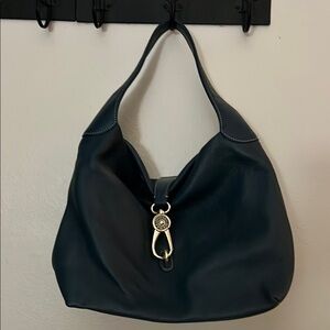 Elegant Black Leather Hobo Bag